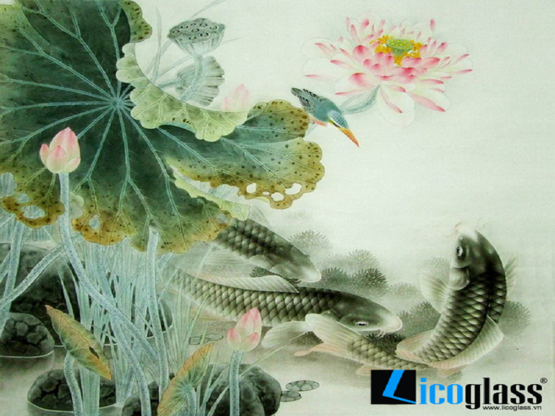 Chọn tranh kính hợp phong thủy cho phòng khách Chọn tranh kính hợp phong thủy cho phòng khách