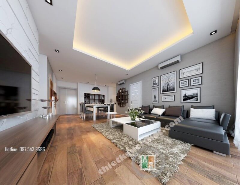 Mẫu thiết kế nội thất chung cư hiện đại Golden Palace đẳng cấp thiết kế chung cư hiện đại