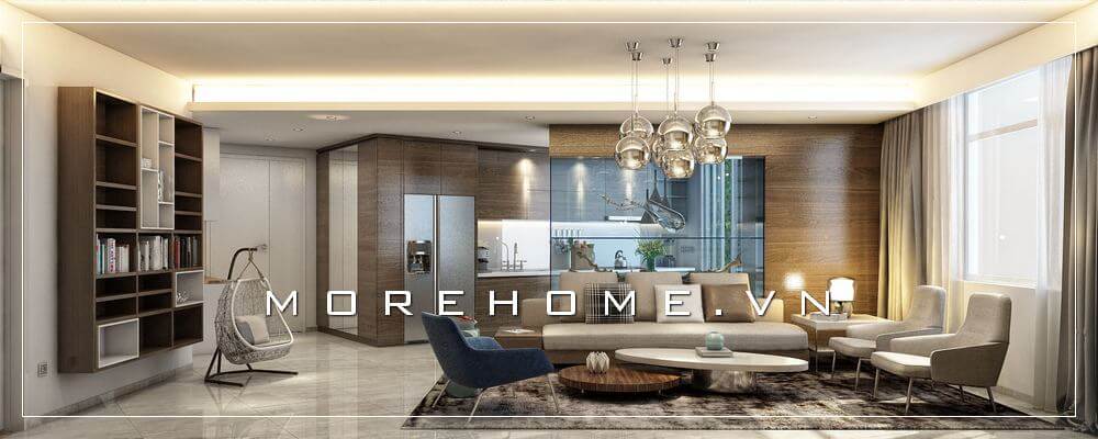 Bộ sofa khung gỗ tự nhiên cho không gian phòng khách chung cư, vừa đảm bảo tính công năng, sang trọng và thẩm mỹ. Thiết kế nội thất
