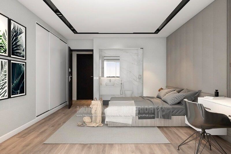Thiết kế nội thất phòng ngủ chung cư hiện đại