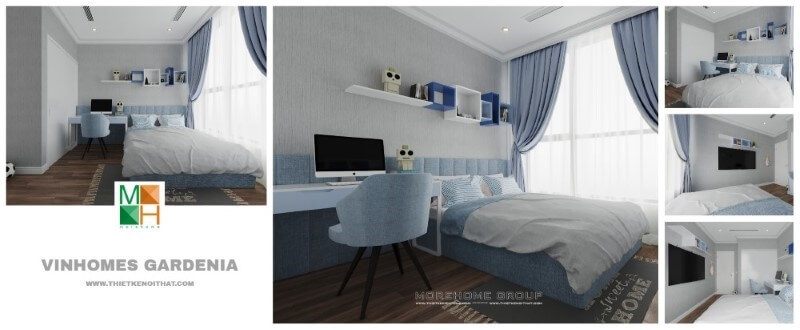 Thiết kế phòng ngủ của bé sử dụng giường bọc nệm ngay đầu là một trong những xu hướng ấn tượng trong những năm vừa qua. Chất liệu nệm mềm mại giúp con có được điểm tựa êm ái, dễ chịu vào mùa hè và ấm áp vào mùa đông.