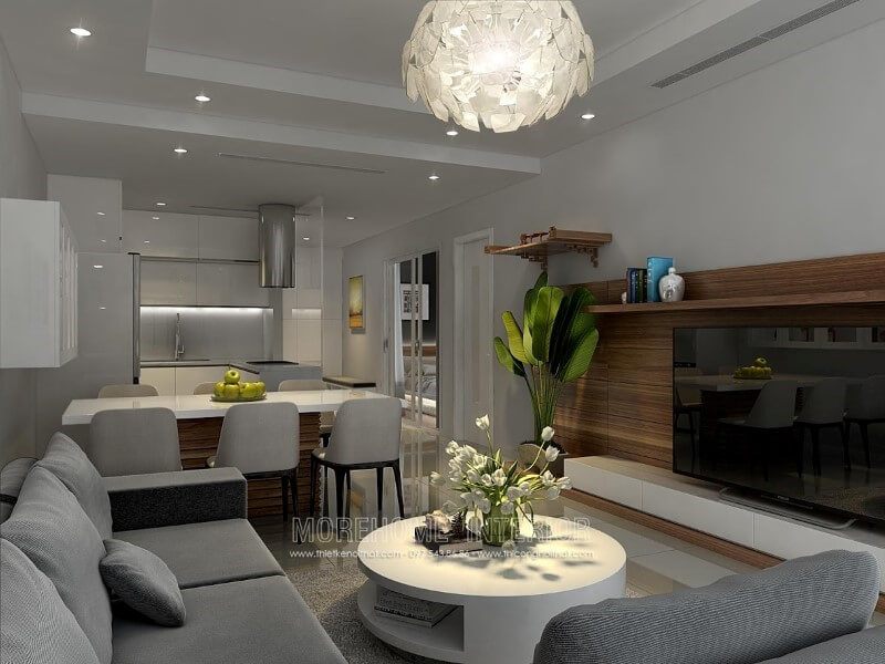 Bàn trà MH-HD056 với kiểu dáng hình tròn và màu sắc trang nhã sẽ làm nổi bật không gian phòng khách nhỏ.