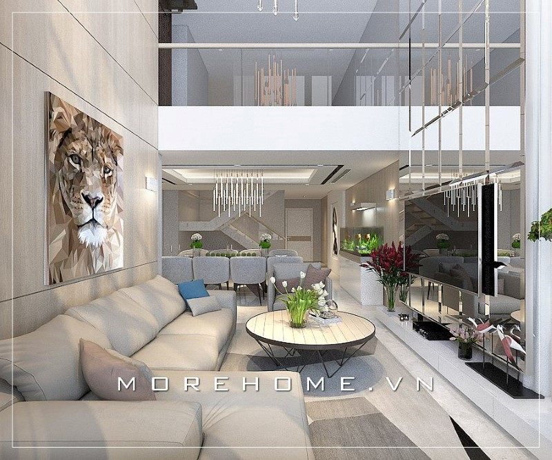Thiết kế phòng khách đẹp với đầy đủ những nội thất tiện nghi mang đến 1 chất lượng cuộc sống hoàn hảo cho mọi thành viên trong gia đình.