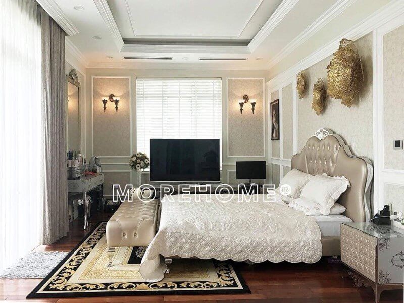 Kệ trang trí - tap đầu giường được thiết kế dành riêng cho phòng ngủ này