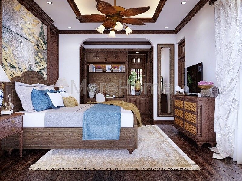 Mẫu tủ gỗ trang trí gỗ tự nhiên cho không gian căn phòng ngủ thêm lôi cuốn
